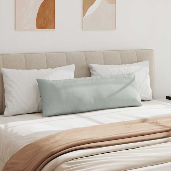 Sofakuddar 2 pcs Ljusgrå 120 x 40 cm Kordread tyg