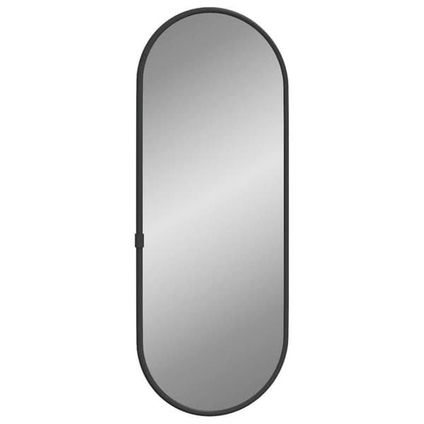 Väggspegel svart 40x15 cm oval