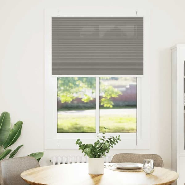 Plisserad persienn antracit 100x100 cm tyg bredd polyester
