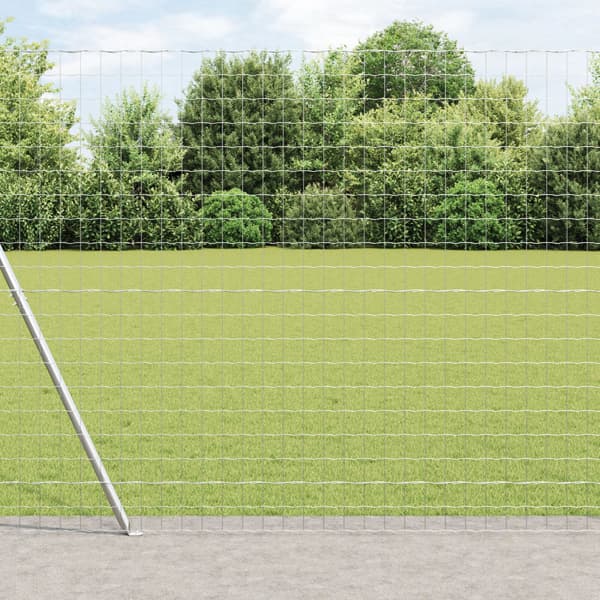 Stängsel med stolpe Silver 1,4 x 10 m Stål