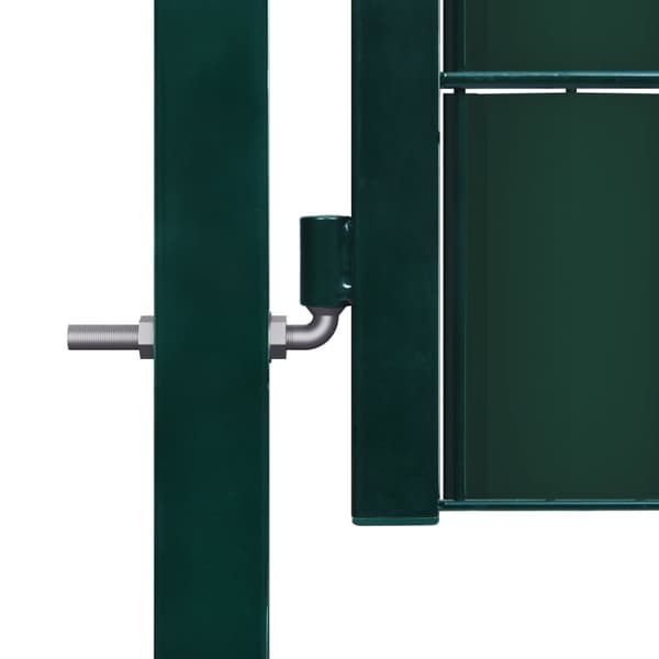 Staketgrind PVC och stål 100x100 cm grön