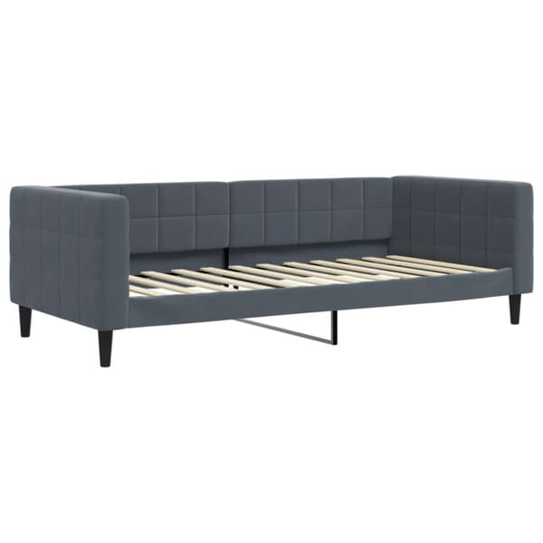 Dagbädd utdragbar mörkgrå 100x200 cm sammet