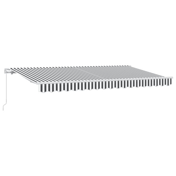 Utfällbar markis Antracit 400 x 200 cm tyg