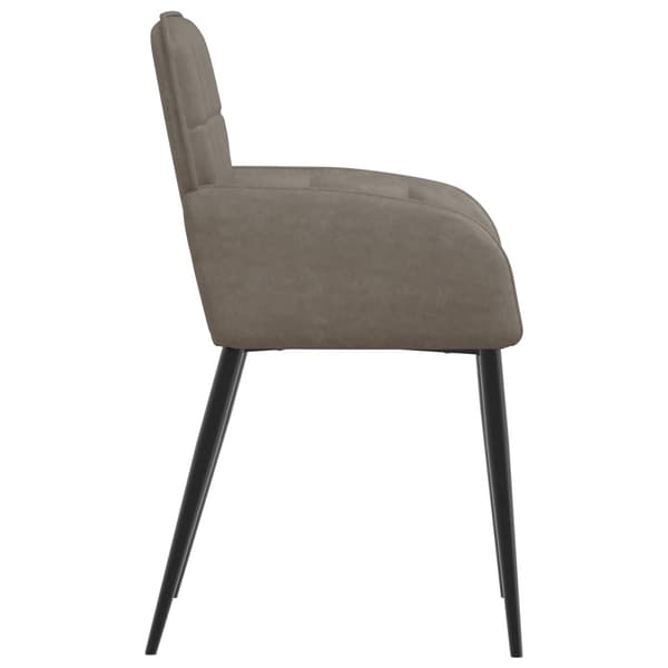 Matstolar 2 pcs Konstläder Grå 57 x 50 x 85 cm