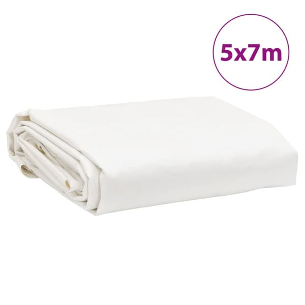 Presenning vit 5x7 m 650 g/m²