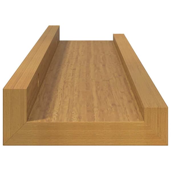 Vägg hylla Väggmonterat 2 pcs Beige 40 x 9 x 3 cm