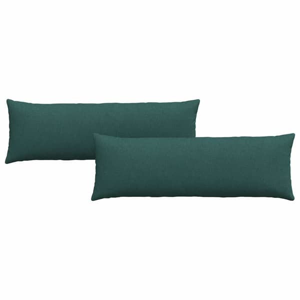 Sofakuddar 2 pcs Mörkgrön 120 x 40 cm tyg