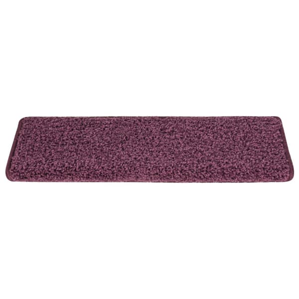 Trappmattor 15 st 65x21x4 cm mörklila rektangulär kant