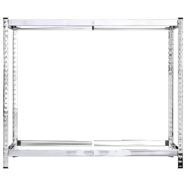Däckställ 2 hyllplan silver 110x40x110 cm stål