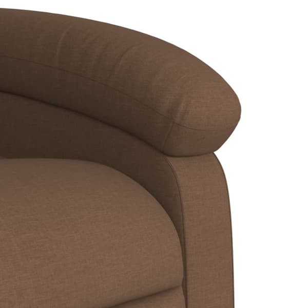Elektrisk massagefåtölj brun tyg