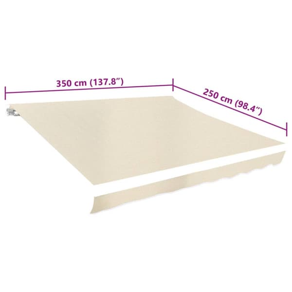 Markisduk gräddvit 3,5x2,5 m