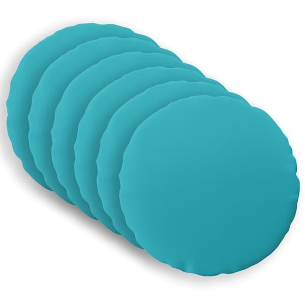 Kuddöverdrag 6 st HEERLEN Turkos Ø 30 cm Polyester