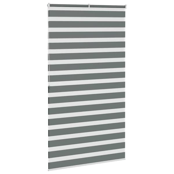 Rullgardin zebra mörkgrå 135x200 cm tyg bredd 130,9cm polyester