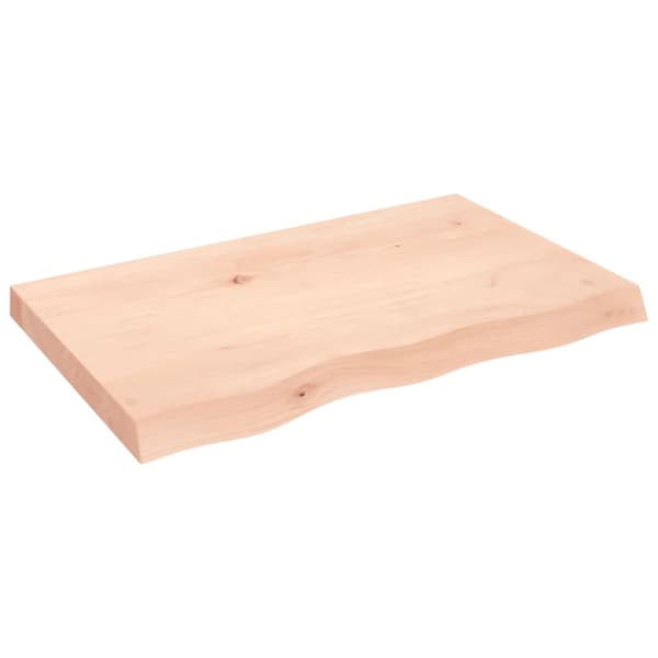 Hyllplan 80x50x(2-6) cm obehandlad massiv ek