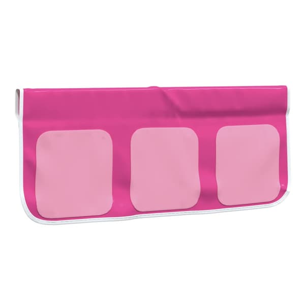 Gardiner för loftsäng med torn rosa polyester