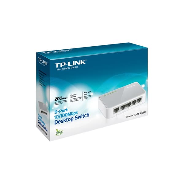 TP-Link TL-SF1005D 5-Port 10/100Mbps Desktop Switch - switch - 5 portar