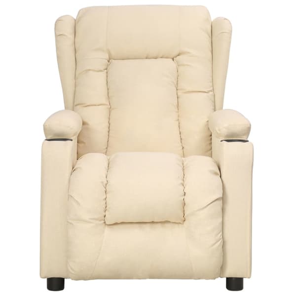 Reclinerfåtölj gräddvit tyg