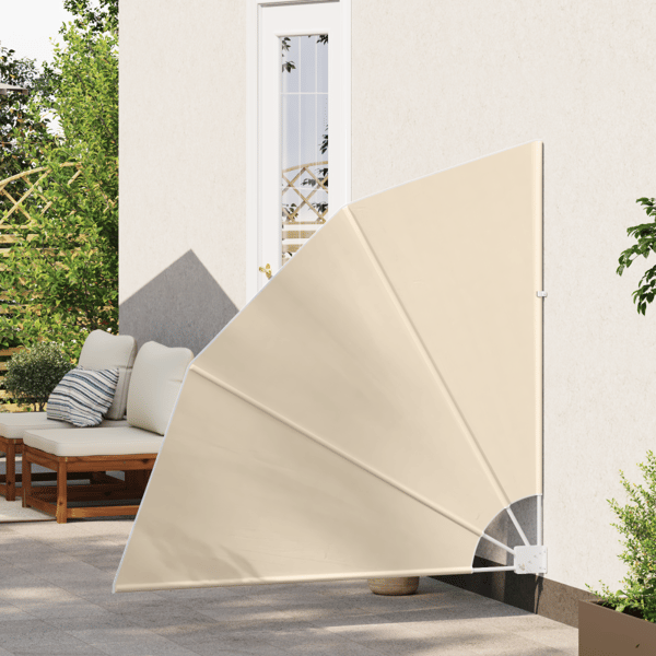 Balkongskärm Beige 140 x 140 cm Polyester