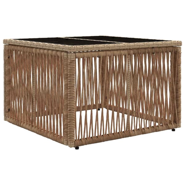 Trädgårdsoffset 9 pcs Beige konstrotting