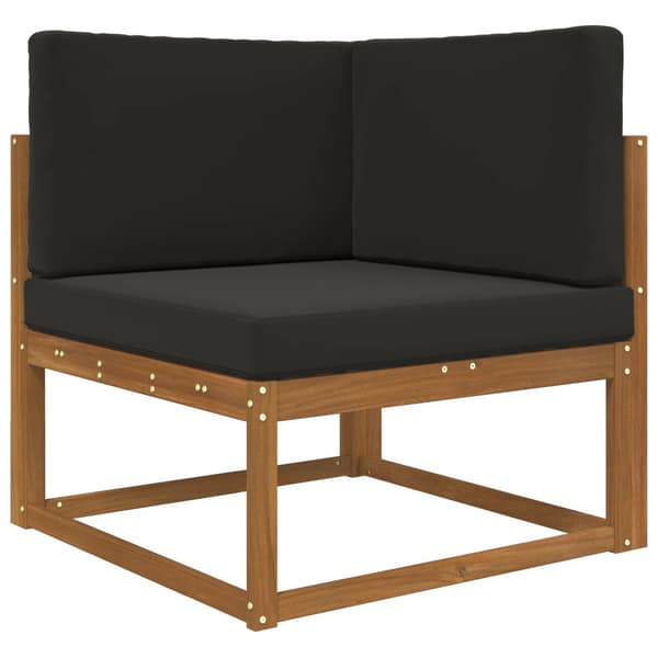 Utomhus Soffa Kudde 3 pcs Svart Polyester