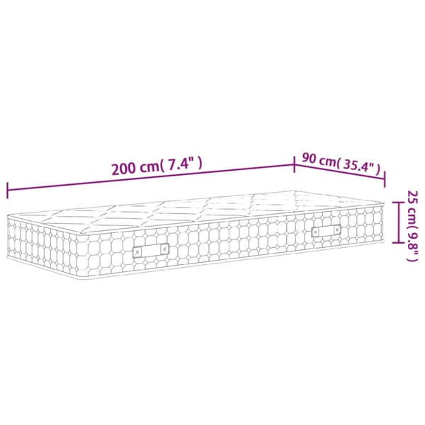 Pocketresårmadrass medium fast 90x200 cm
