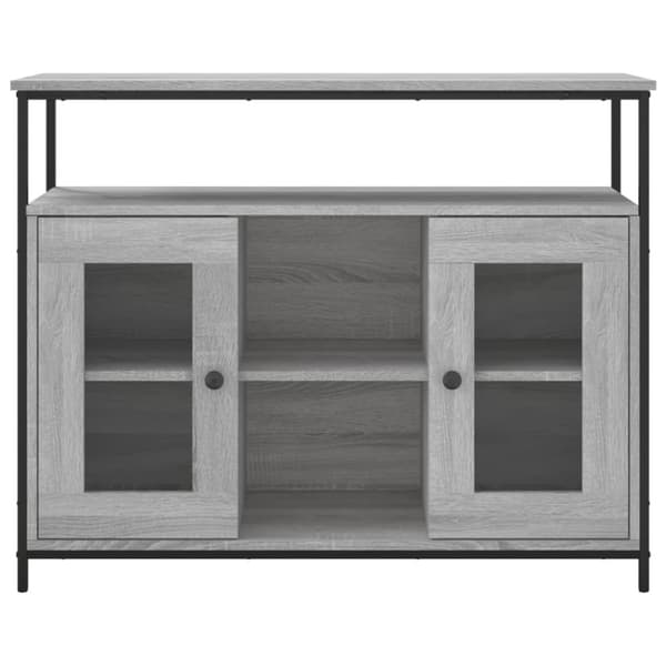 Byrå grå sonoma 100x35x80 cm konstruerat trä