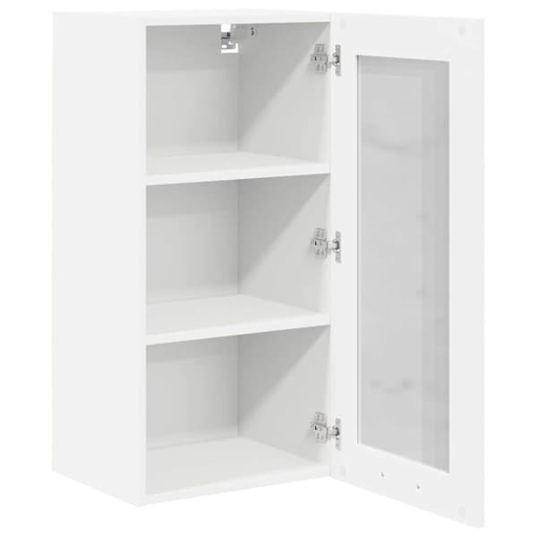Hängande skåp Vit 40 x 31 x 80 cm Konstruerat trä