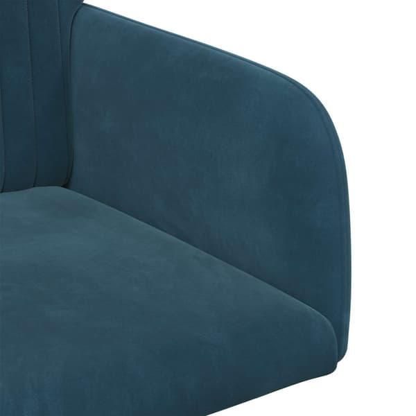 Matstolar 6 pcs Sammet Blå 55 x 50 x 84 cm