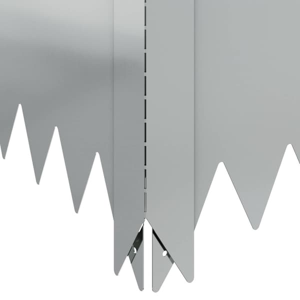 Kant för gräsmatta 4 pcs 100 x 60 x 35 cm Stål Silver