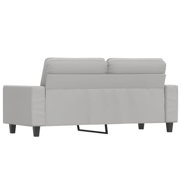 2-sitssoffa ljusgrå 140 cm mikrofibertyg