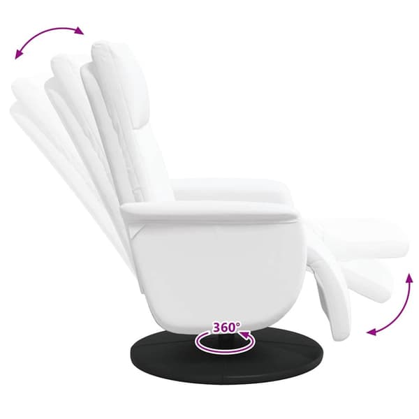 Massagefåtölj Vit Konstläder