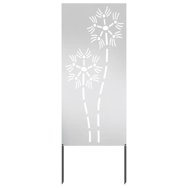 Trädgårds integritetsskärm Silver 50 x 140 cm Rostfritt stål