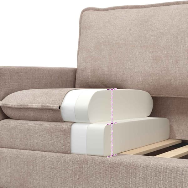 Soffa Beige 126 x 81 x 87,5 cm Polyester
