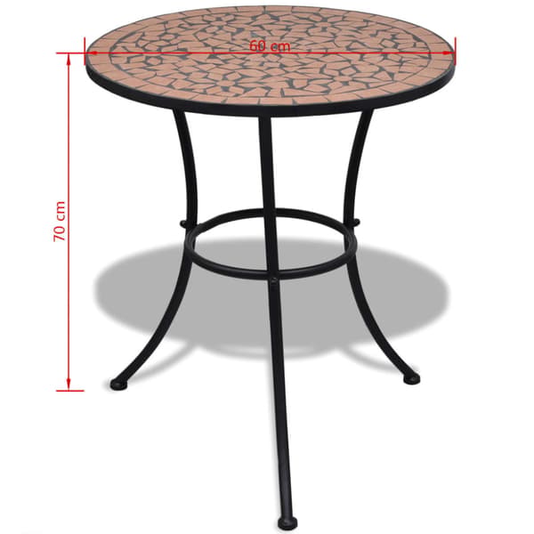 Caféset 3 delar keramik terrakotta