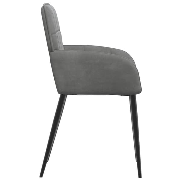 Matstolar 6 pcs Sammet Mörkgrå 57 x 50 x 85 cm