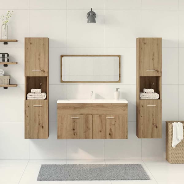 Badrumsmöbler set 4 delar artisan ek konstruerat trä