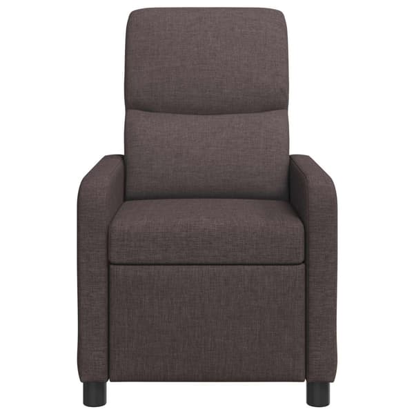 Massagefåtölj Mörkbrun Tyg