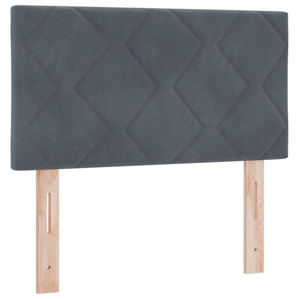 Huvudgavel Mörkgrå 80 cm Sammet