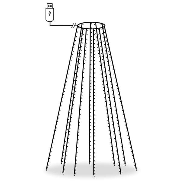 Ljusnät för julgran 500 LED 500 cm