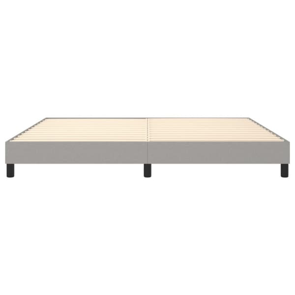 Boxspring-sängram ljusgrå 200x200 cm tyg