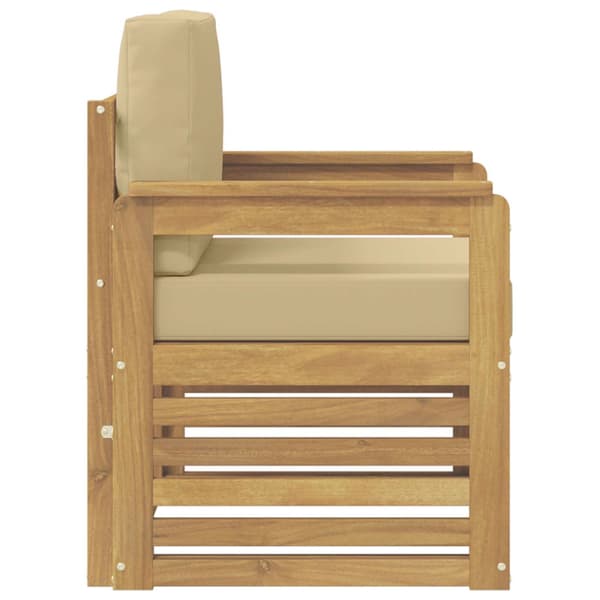 2 Stycke Utomhussoffset Polyester Vit och beige