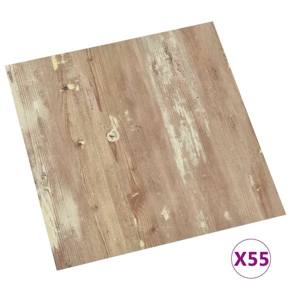 Golvplankor 55 pcs Brun 5,11 m² PVC