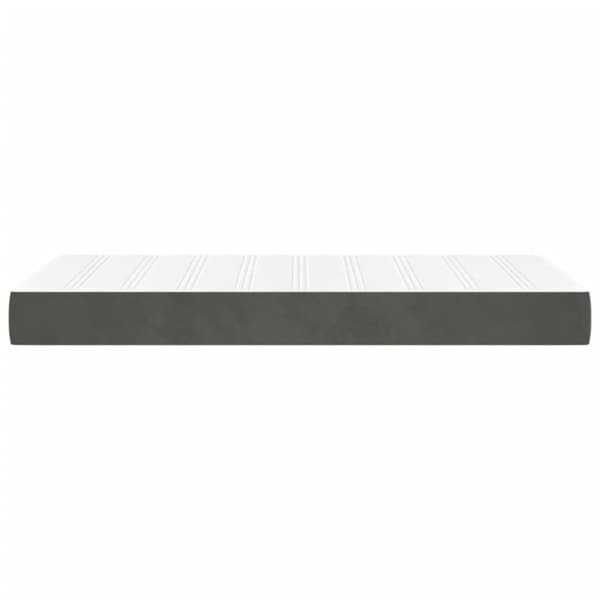Pocketresårmadrass medium mörkgrå 80x220x20 cm sammet