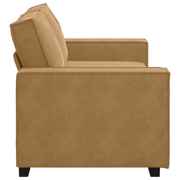 Soffa 2-sits brun 180x78x84 cm sammet
