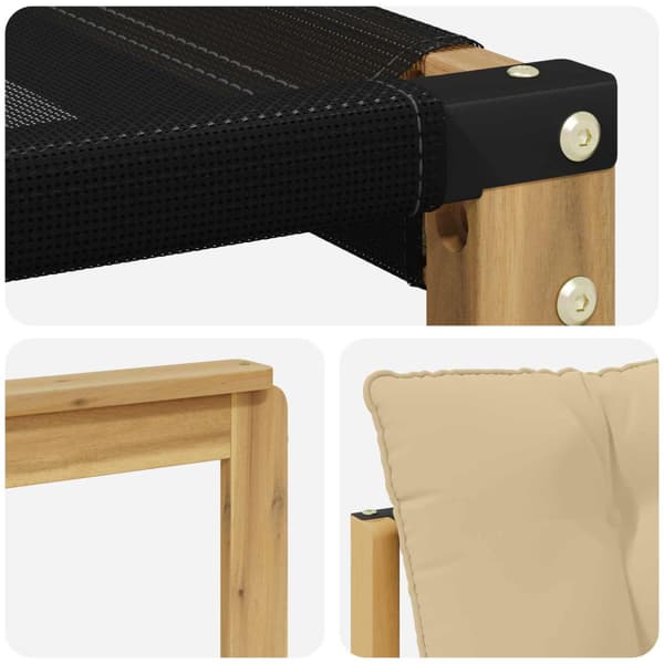 Utomhussoffset med kudde 7 pcs Vit och Beige