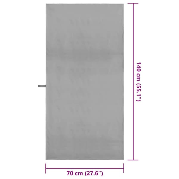 Sporthanddukar 2 pcs Mörkgrå 140 x 70 cm Polyester och polyamid