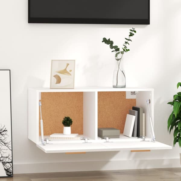 Väggskåp vit 80x35x36,5 cm konstruerat trä