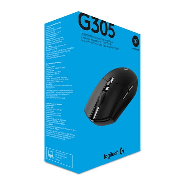 Logitech G G305 datormöss högerhand Trådlös RF + Bluetooth Optisk 12000 DPI