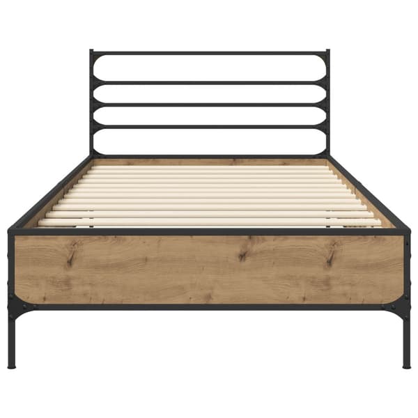 Sängram Artisan-ek 80 x 200 cm Konstruerat trä