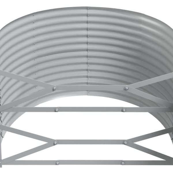 Odlingslåda galvaniserat stål 322x100x68 cm grå